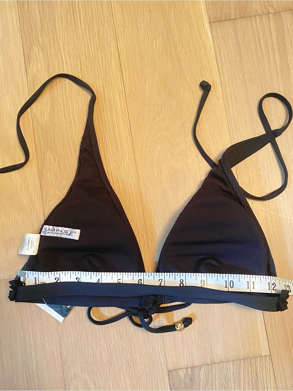 Rampage Black Ruffle Bikini Minimalist Chic Coquette Resort Vacation Swim Large - Picture 14 of 16